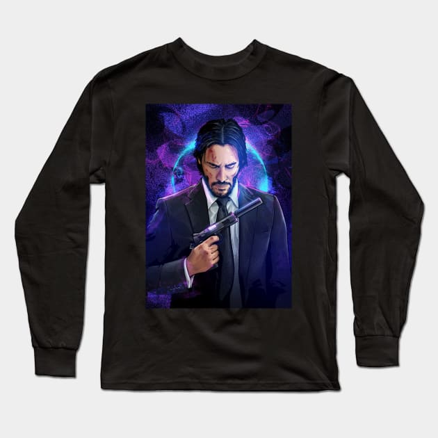 John Wick Long Sleeve T-Shirt by nabakumov